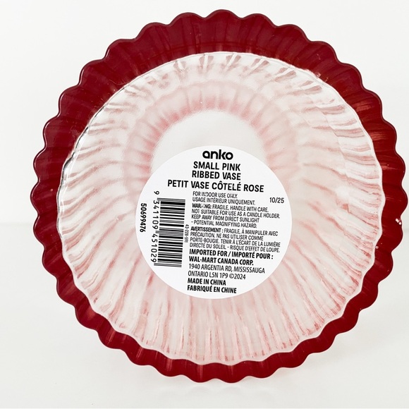 BRAND NEW Anko Pink Ribbed Vase, BNIB - Picture 6 of 10